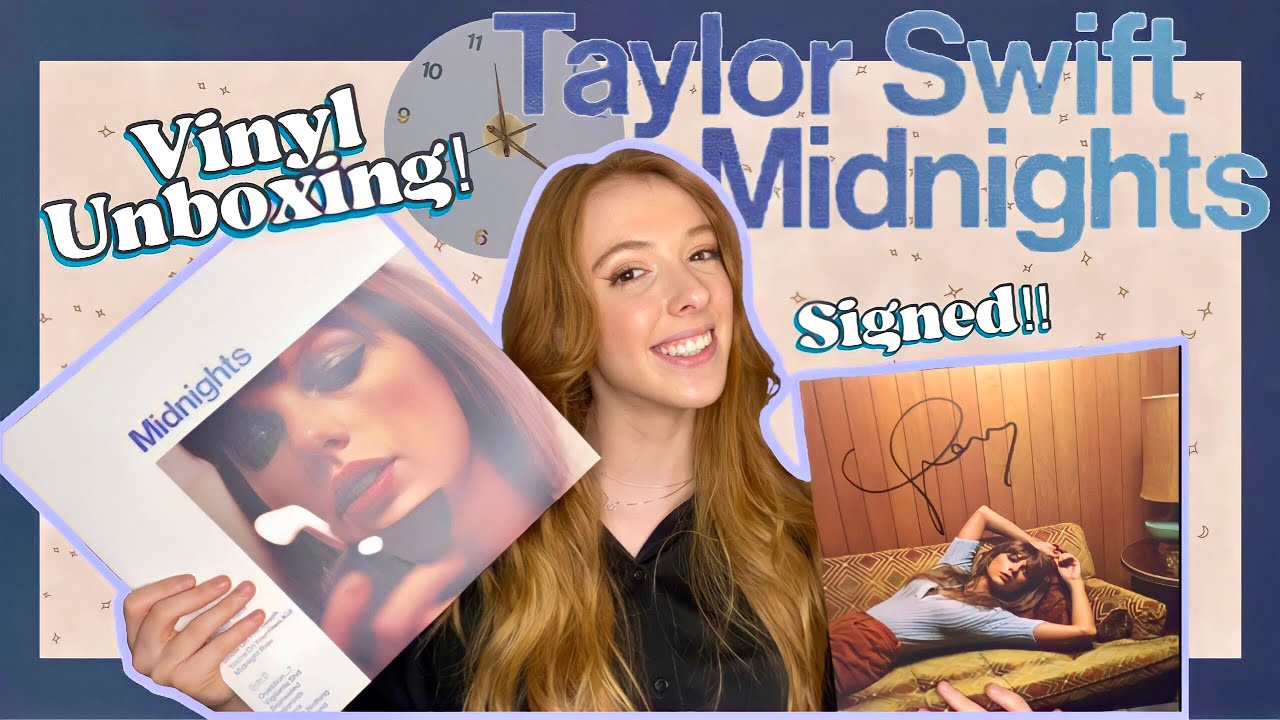 Taylor Swift 'Midnights' SIGNED Vinyl Unboxing!!! 💙🕰✨ 