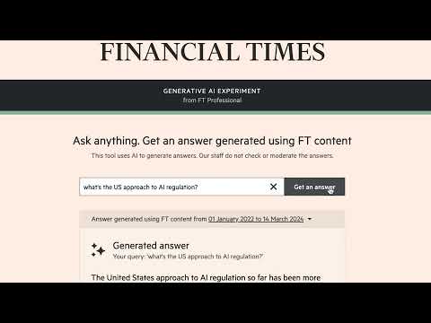 Generative AI tool | FT Professional