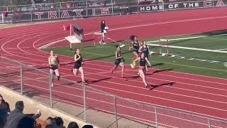 Lake Travis HS meet 02/19/2022 (Lane 7 Gold top; Time: 25.61) Link to MileSplit and results below