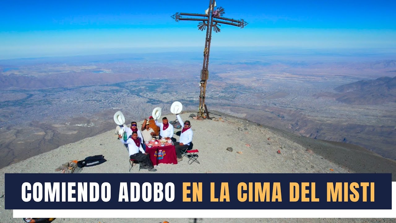 Comiendo adobo en el volcán Misti