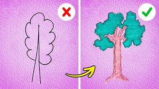 Cool Tips & Tricks For Drawing, Simple Painting Hacks And Amazing Art Ideas