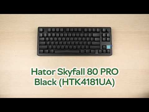 Розпаковка Hator Skyfall 80 PRO Aurum Vanila Silent RGB Wireless/Bluetooth/USB Black (HTK4181UA)