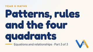 Details Patterns, rules and the four quadrants | Year 8 Maths (NZ Curriculum) Update