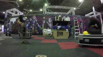 Video Wall being assembled for RAGE 2015