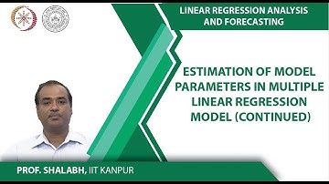 Estimation of Model Parameters in Multiple Linear Regression Model (continued)