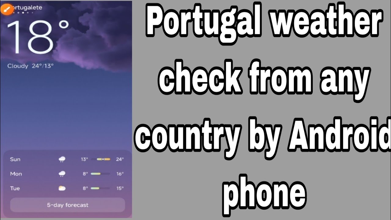 Portugal weather check from any country by Android phone