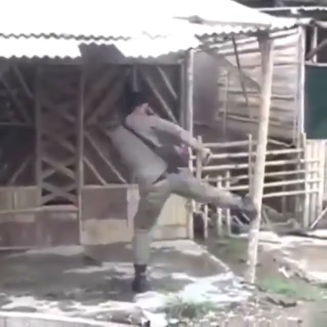 Video lucu Satpol PP Tertimpa Atap