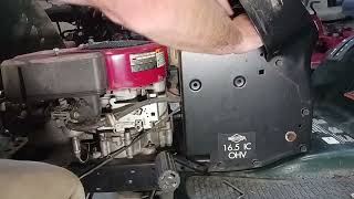 how to take a throttle cable off and put one on a Craftsman riding lawn mower year 2002 lt1000