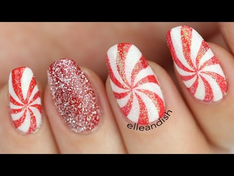 HOLIDAY GIVEAWAY 4! + FROSTED PEPPERMINT NAIL ART