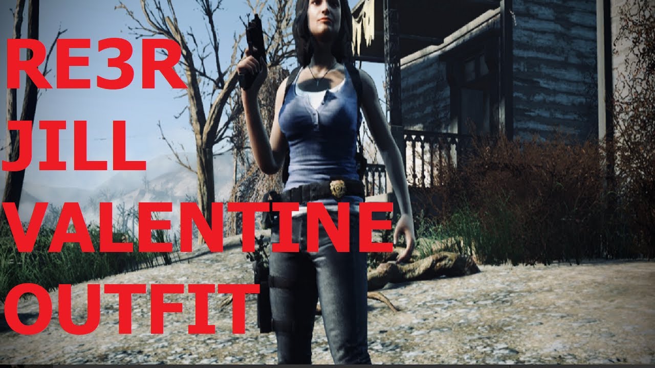 FALLOUT 4 MOD REVIEW RE3R Jill Valentine Outfit YouTube