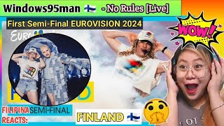 [REACTS] WINDOWS95MAN - No Rules! (LIVE) | Finland 🇫🇮 | First Semi-Final | Eurovision 2024