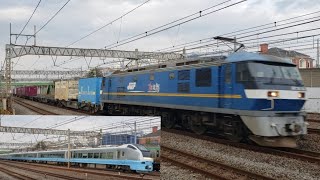 8088M E653系K71編成「特急鎌倉」/ 71レ EF210-302+コキ21両 戸塚付近通過