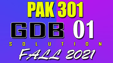 PAK301 GDB 1 Solution 2022 | PAK301 Fall 2021 GDB | AM VU Helper