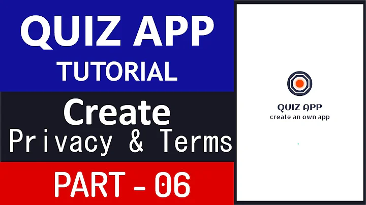 How to create a privacy policy and terms and conditions in android studio | Quiz App Tutorial hindi