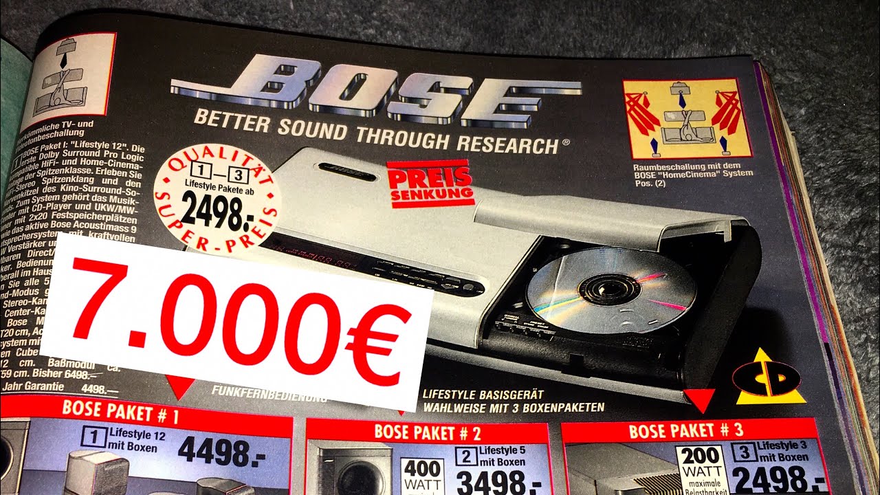 HiFi 7.000 D-Mark  ! Bose Sony 90er Jahre Neckermann Katalog Zeitreise Queen