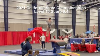 Francesca Caso California State Gymnastic Championships 2021