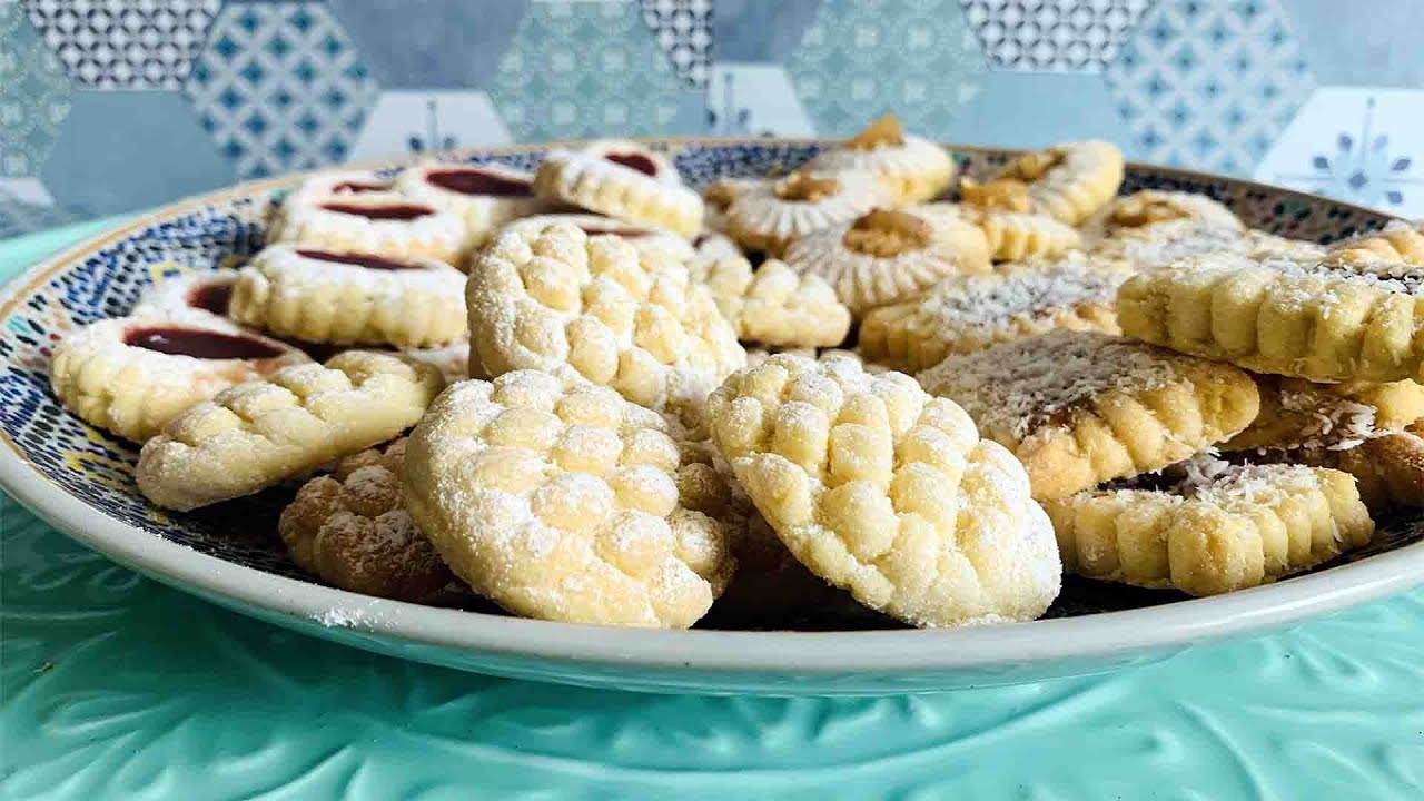 Aîd El-Fitr 🌙Assortiment de sablés fondants sans œufs avec 4 ingrédients