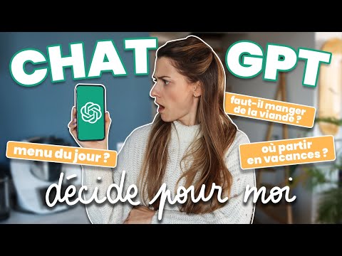 Chat GPT décide pour moi : menu, vacances, écologie… (intelligence artificielle)