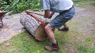 splitting chair log , 42 inches long