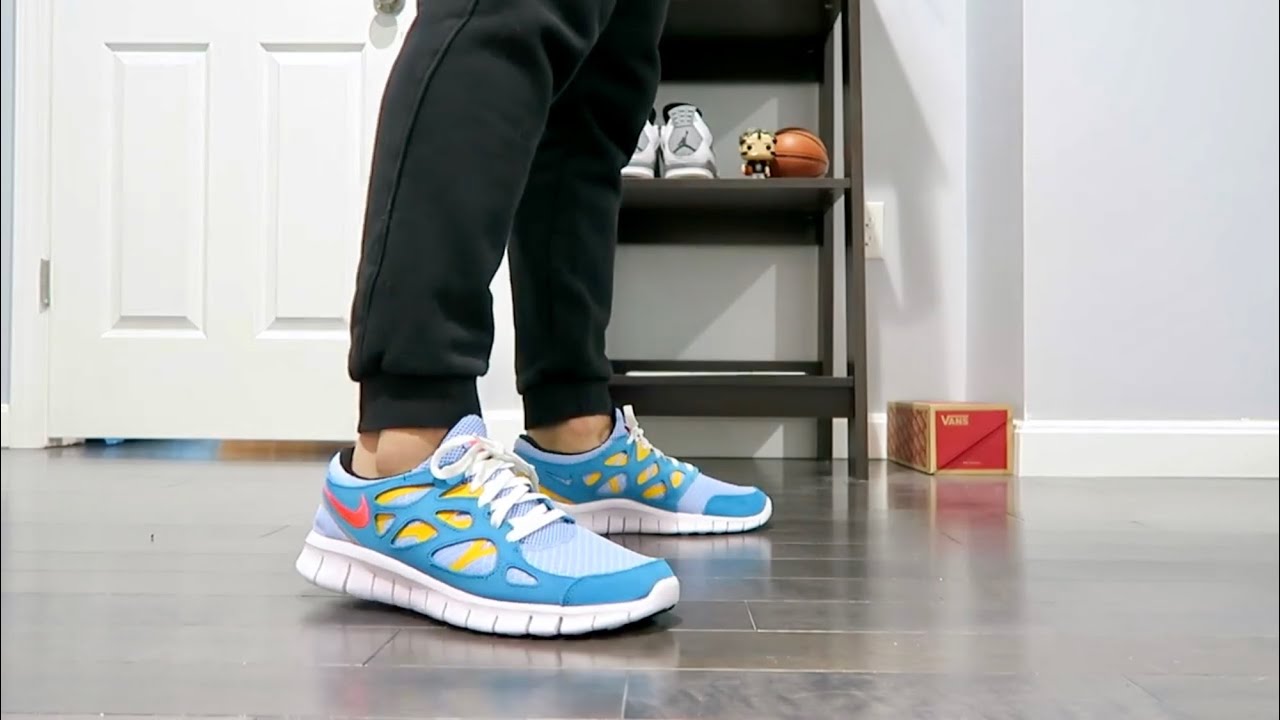 Nike Free Run 2 "Cyber Teal/Bright Crimson On + Review - YouTube