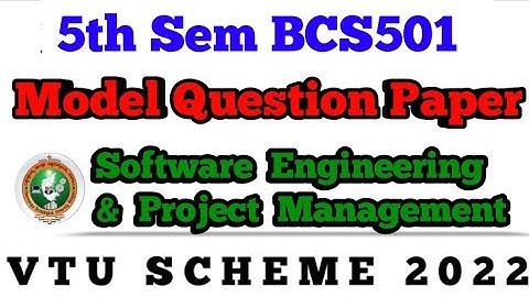 💥5th SEM SOFTWARE ENGINEERING & PROJECT MANAGEMENT | MODEL QUESTION PAPER BCS501 #questionpaper #vtu