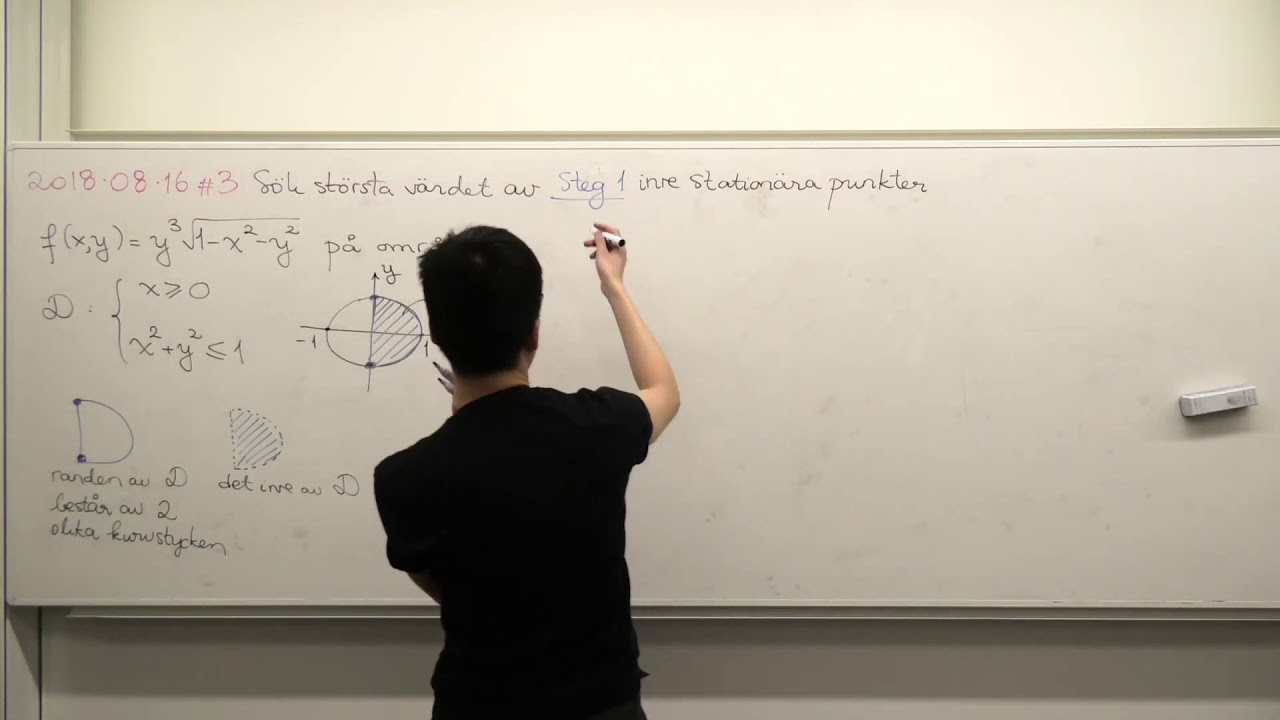 Crash course i Flervariabelanalys VT20 (13 av 15): Optimering på kompakta områden, flera bivillkor