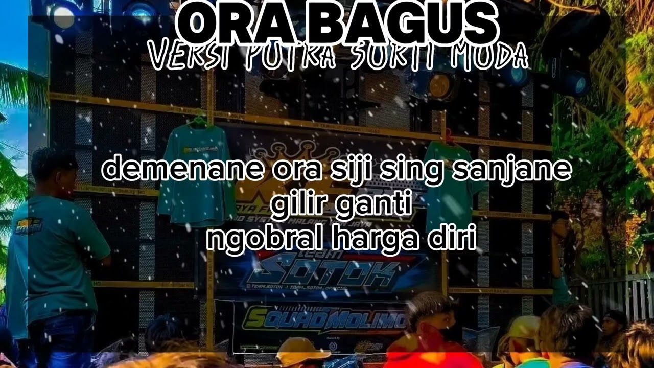 ora bagus karaoke versi putra Surti muda