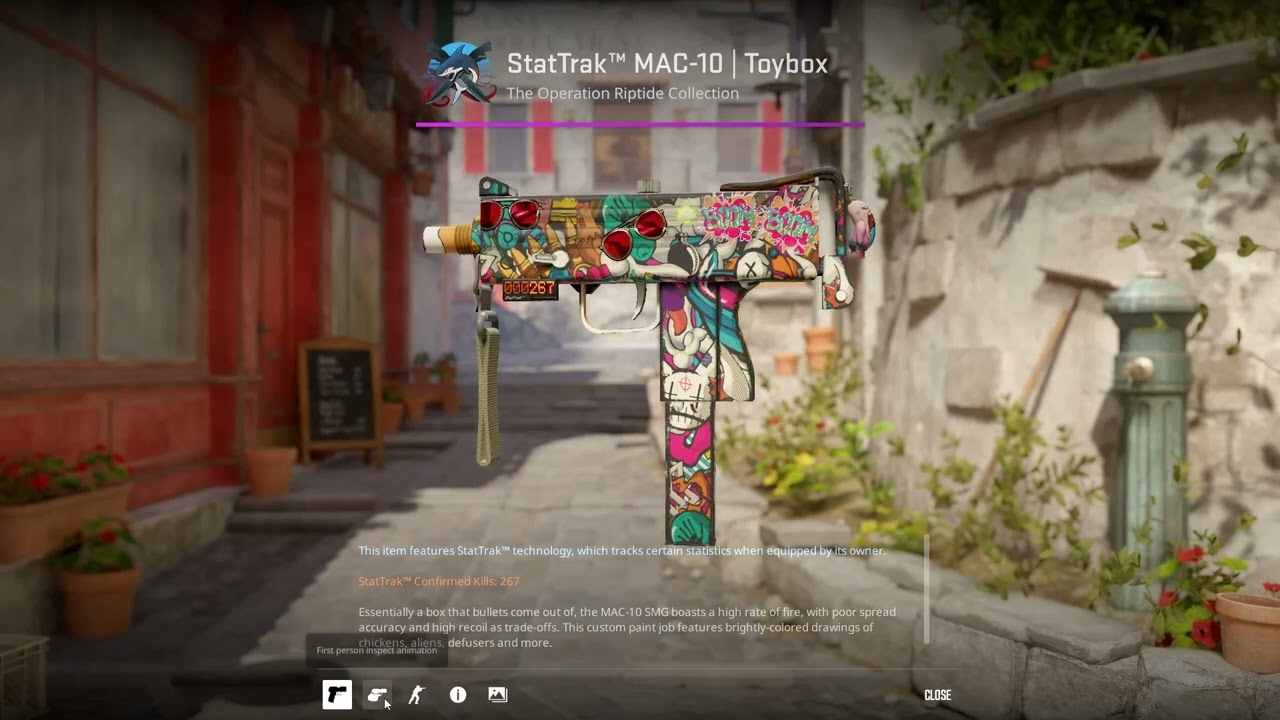 Counter Strike 2 skin MAC-10 Toybox sticker craft