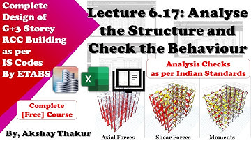 6.17 Analyse the Structure and Check the Behaviour │ Design of RCC Building by ETABS │ Akshay Thakur
