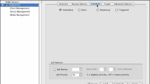 NetVault: Backup OS X NDMP Backup Creation