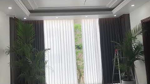 Rèm vải mở ngang chiết ly tự động của chenang.vn