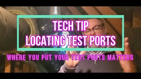 Tech Tip locating static pressure test ports