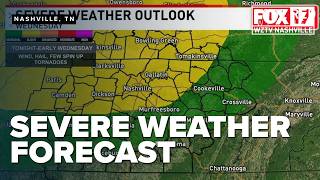 Level 2 severe risk expands across Middle Tennessee ahead of overnight storms