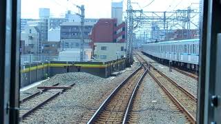 東京メトロ東西線　南行徳駅から南砂町駅まで　地上走行区間前面車窓　2019年7月25日