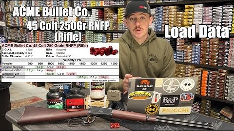 ACME Bullet Co. .45 Colt 250gr Load Data – Velocity & Powder Charge Breakdown