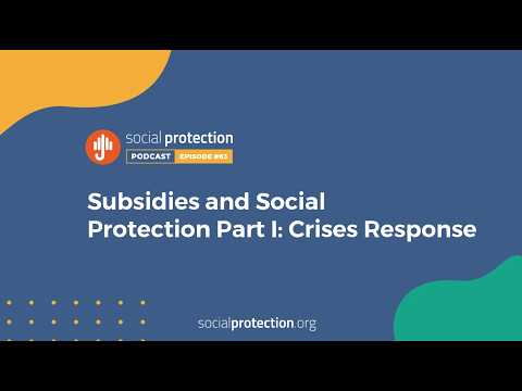 Ep. 63 | Subsidies and Social Protection Part I: Crises Response