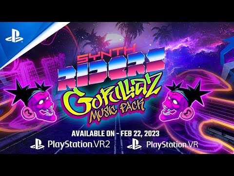 Synth Riders - Gorillaz Music Pack Announcement Trailer | PS VR2 & PS VR Games