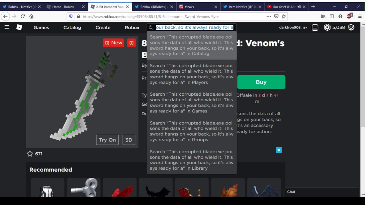 New 8 Bit Immortal Sword Venom S Byte Roblox Black Friday Sale 2019 1 3 Day Timer Youtube - new 8 bit immortal sword venom s byte roblox black friday sale 2019 1 3 day timer roblox black friday sale off to a slow start 8 bit immortal sword limited time ugc items New 8 Bit Immortal Sword Venom S Byte Roblox Black Friday Sale 2019 1 3 Day Timer Youtube - roblox black friday sale off to a slow start 8 bit immortal sword limited time ugc items