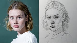 Loomis Method drawing Portrait Step by Step @drawing_tutorial20
