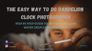 How to do dandelion water droplet photography the easy way.