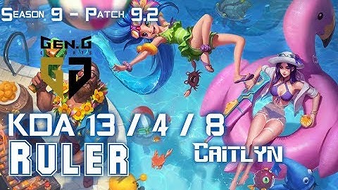 Gen Ruler CAITLYN vs EZREAL ADC - Patch 9.2 KR Ranked