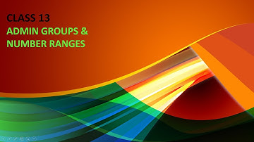 Admin Group and Number Ranges SAP HR CLASS 13