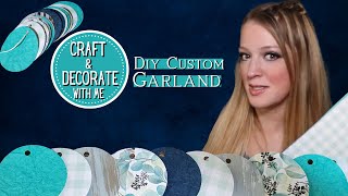 DIY Garland Tutorial | Decorate with Me | Spring Decor | Easy Craft Project | Scrapbooking Paper