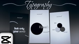 How to make a Typography Edit in CAPCUT