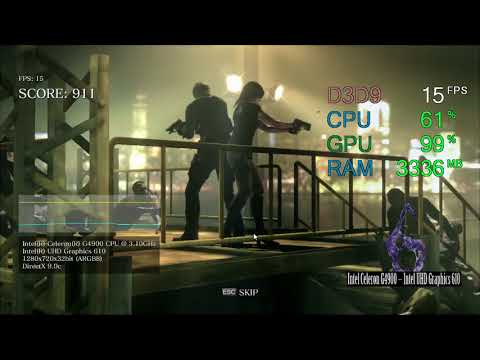 Intel UHD Graphics 610 -- Intel Celeron G4900 -- Resident Evil 6 Benchmark