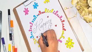 happly holi#shorts#trending#calligraphy with ruman