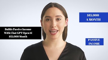 CHATGPT Tutorial | Builds Passive Income With Chat GPT OpenAI $15,000 Month | part 1