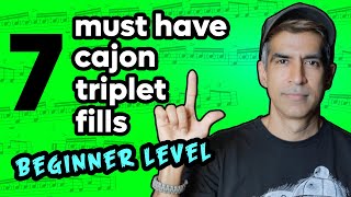 7 triplet fills on the cajon for beginners • Cajon Lesson• Cajon Techniques • Cajon Tutorial
