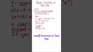 read() function in text files ##ytshorts #class12 #boardexam #computerscience #quick #fastrevision