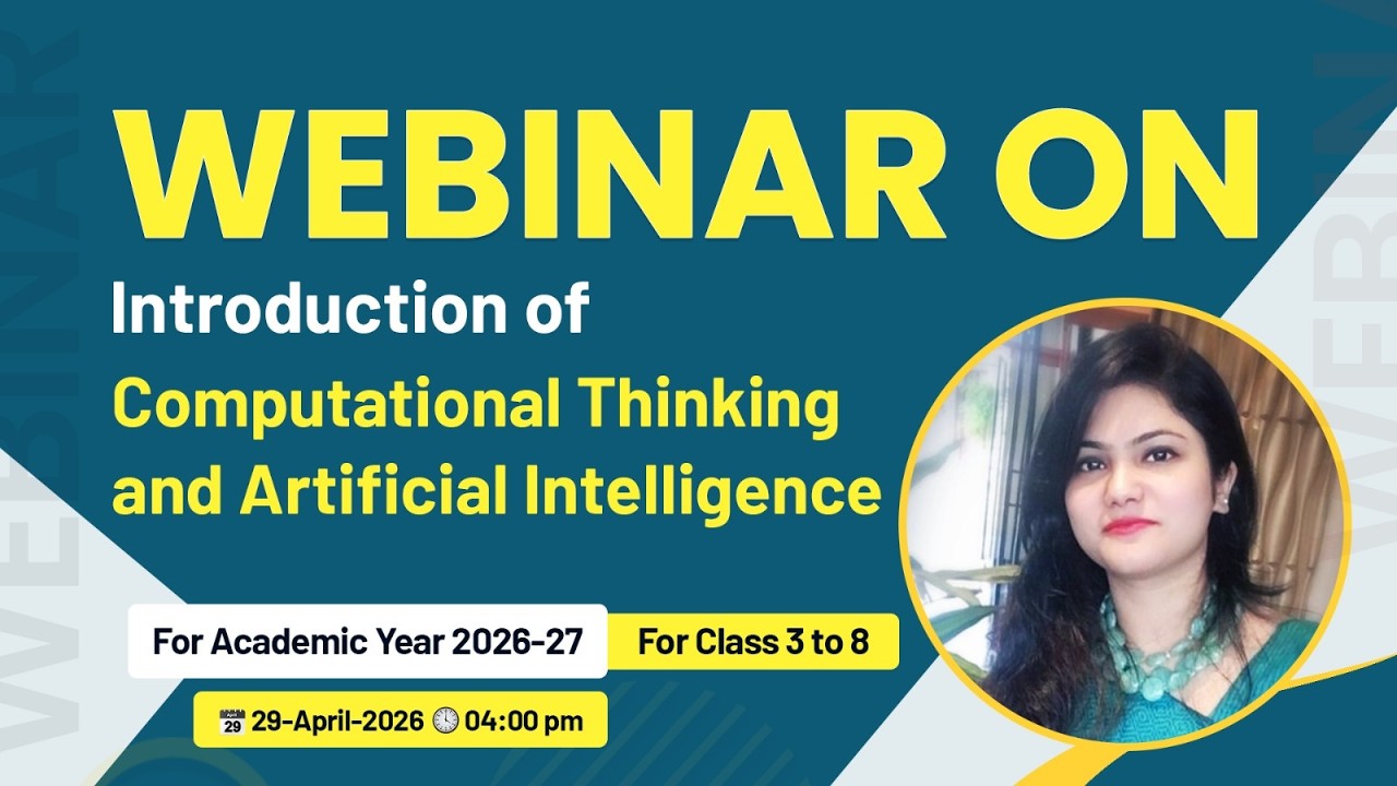 Introduction of Computational Thinking and AI for class 3 to 8 - YouTube
